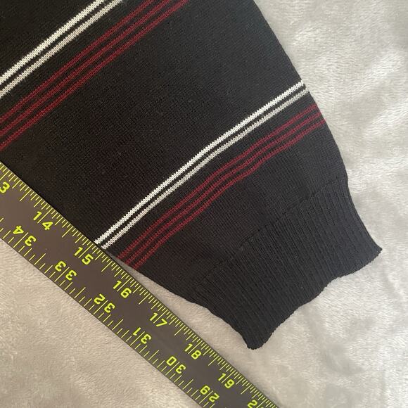 Scout Crewneck Sweater Mens Large Striped Merino Wool Made in Italy Pullover Top - Picture 6 of 8